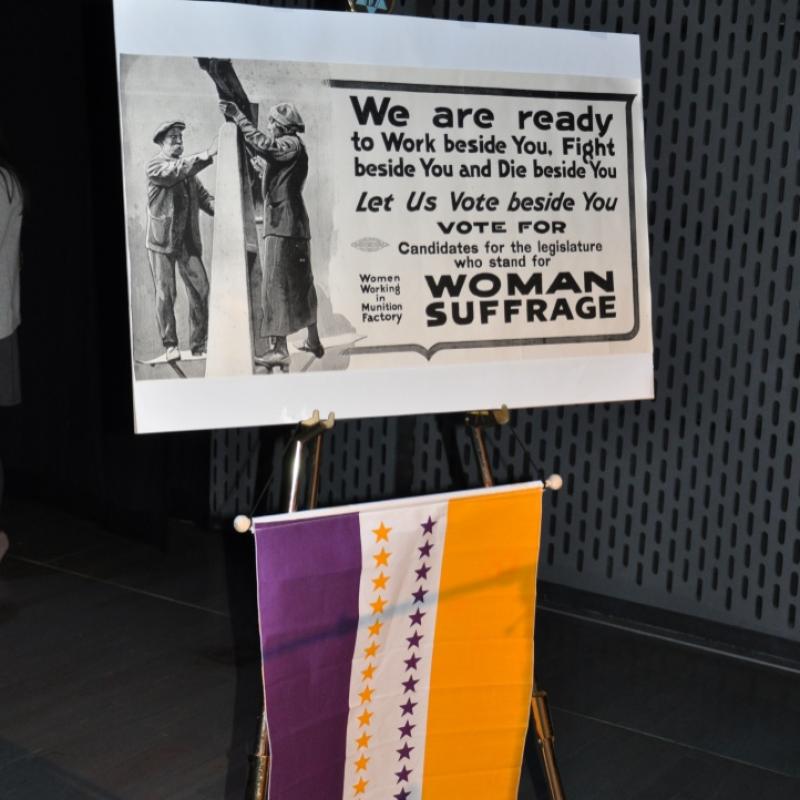 Suffrage banner.