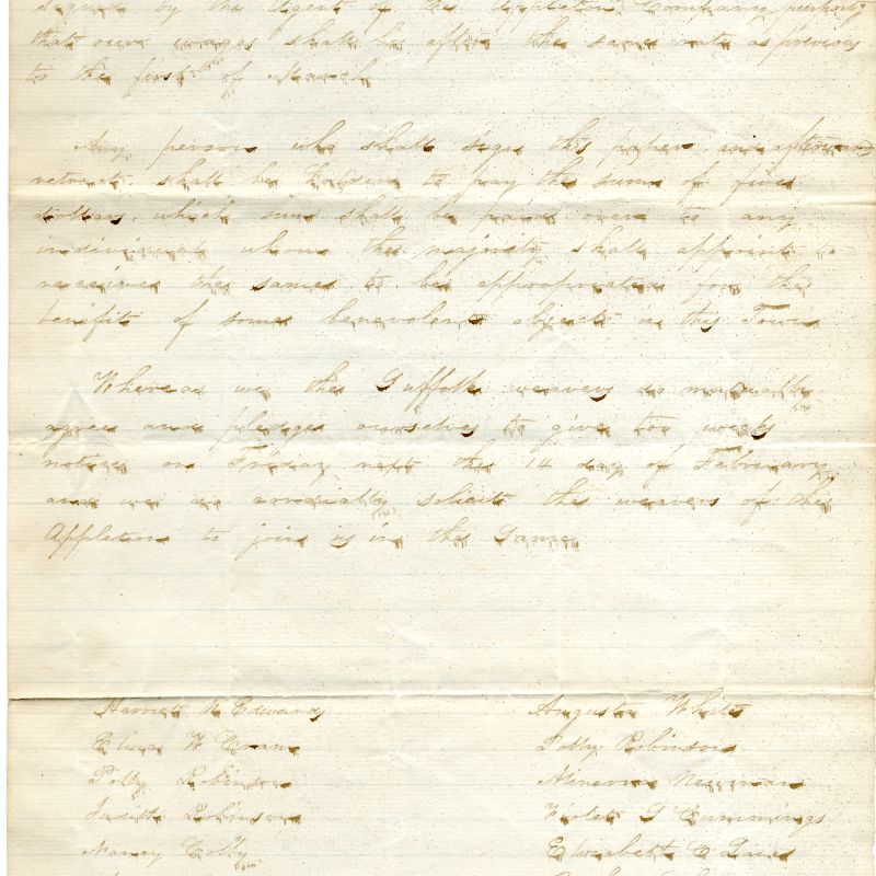 Historical document with a list of names