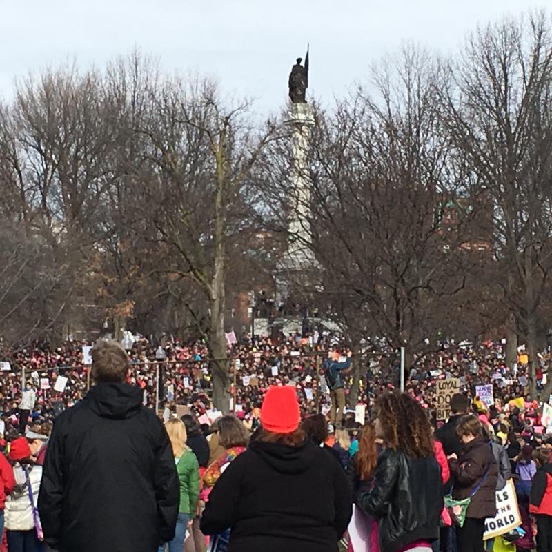 Crowd at Boston Common.