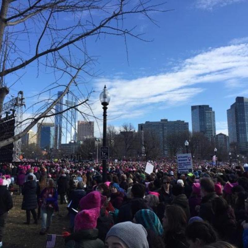 Crowd at Boston Common.