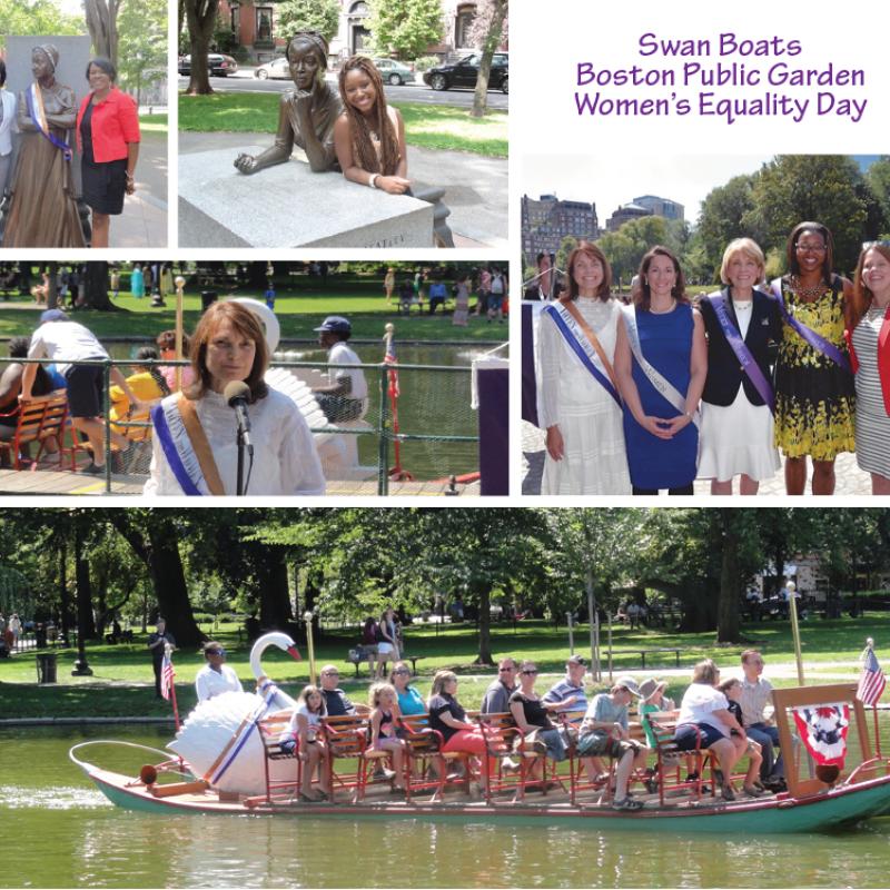 Photo collage of Women's Equality Day.