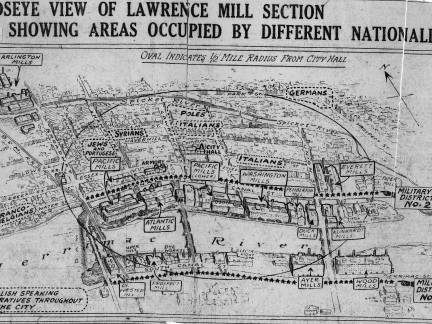 newspaper clipping that shows the ethnic niches of people living in Lawrence.