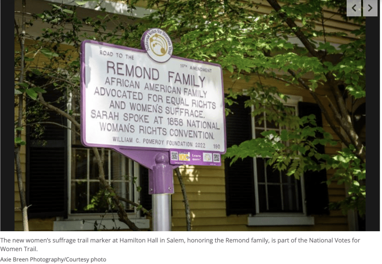 Remond Family Suffrage Marker